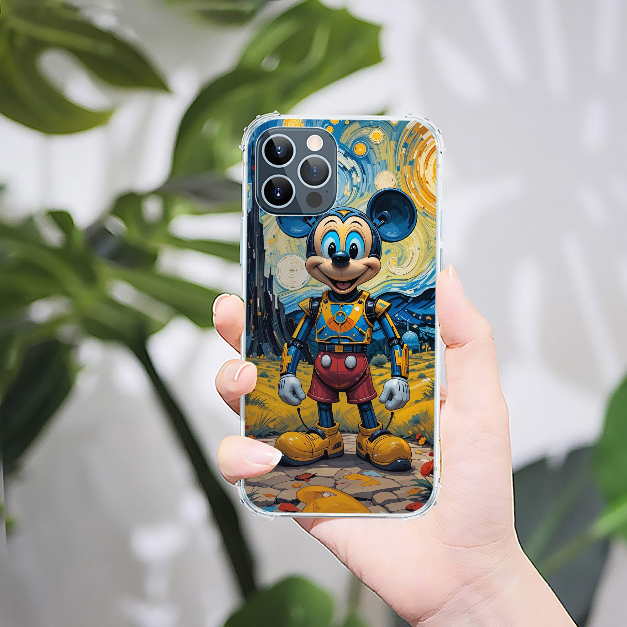 （画像用） ミッキーマウス Mickey Mouse 【iPhone 12シリーズ対応】透明スマホケース（クリアソフトケース）